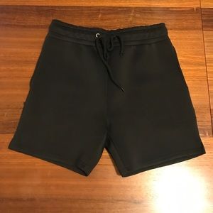 Black neoprene shorts